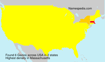 Surname Gazios in USA