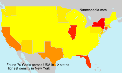 Surname Gazis in USA