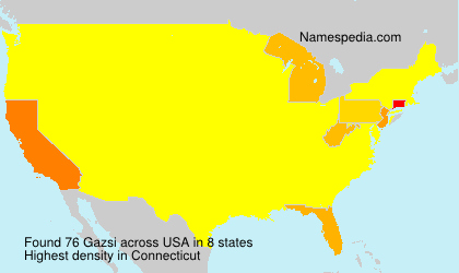 Surname Gazsi in USA Surname Gazsi in USA