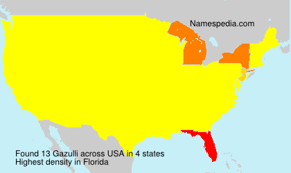 Surname Gazulli in USA Surname Gazulli in USA