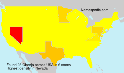 Surname Gbenjo in USA Surname Gbenjo in USA