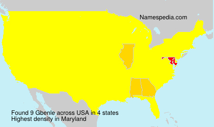 Surname Gbenle in USA Surname Gbenle in USA