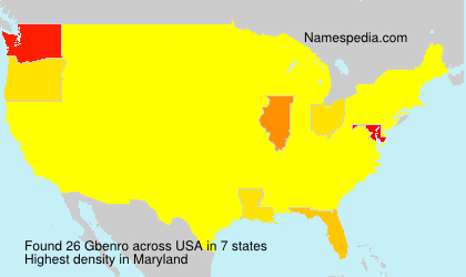 Surname Gbenro in USA Surname Gbenro in USA