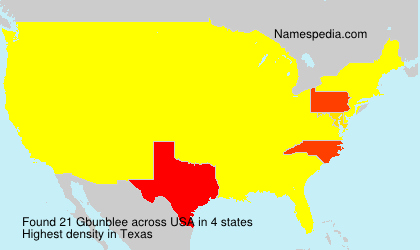 Surname Gbunblee in USA Surname Gbunblee in USA