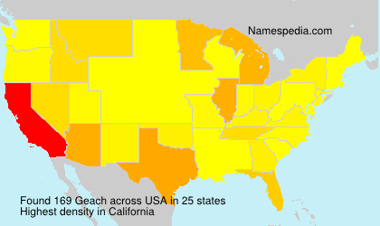 Surname Geach in USA Surname Geach in USA