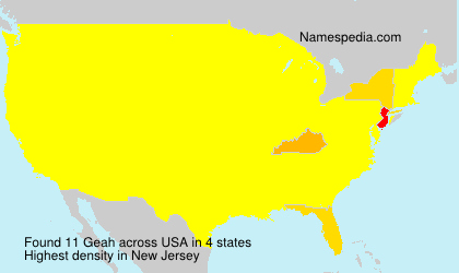 Surname Geah in USA Surname Geah in USA