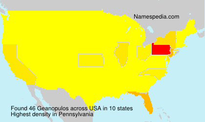Surname Geanopulos in USA Surname Geanopulos in USA