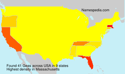 Surname Geas in USA Surname Geas in USA