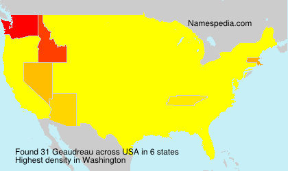 Surname Geaudreau in USA Surname Geaudreau in USA