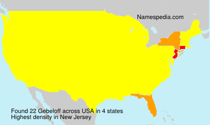 Surname Gebeloff in USA Surname Gebeloff in USA