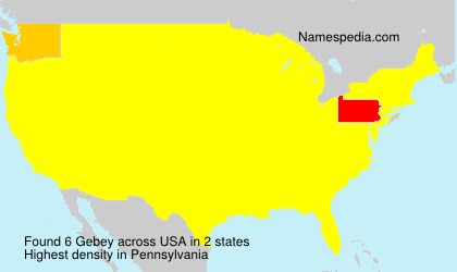 Surname Gebey in USA Surname Gebey in USA
