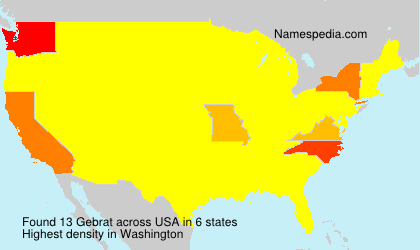 Surname Gebrat in USA Surname Gebrat in USA