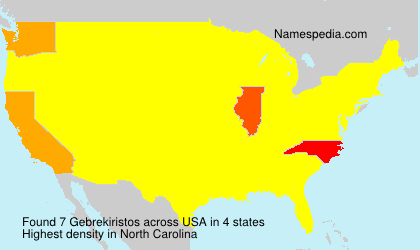 Surname Gebrekiristos in USA Surname Gebrekiristos in USA