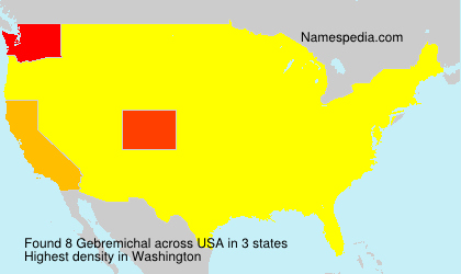 Surname Gebremichal in USA Surname Gebremichal in USA