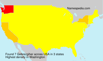 Surname Gebrezgiher in USA Surname Gebrezgiher in USA