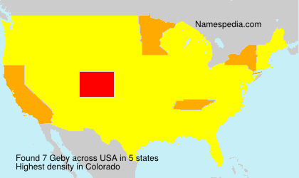 Surname Geby in USA Surname Geby in USA