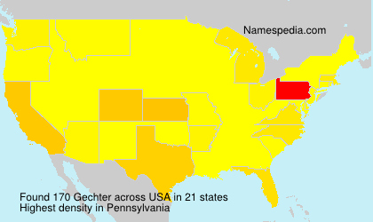 Surname Gechter in USA Surname Gechter in USA