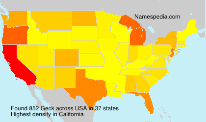Surname Geck in USA Surname Geck in USA