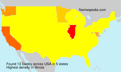 Surname Gedey in USA Surname Gedey in USA