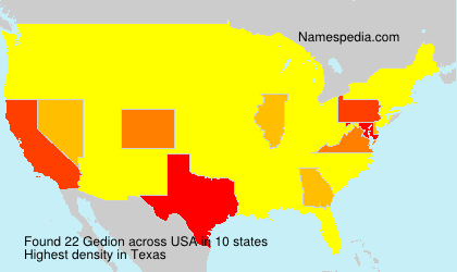 Surname Gedion in USA Surname Gedion in USA