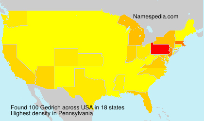 Surname Gedrich in USA