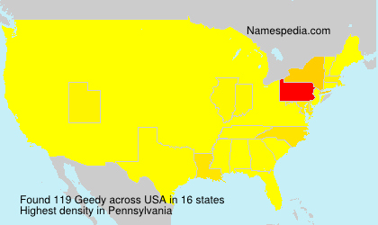 Surname Geedy in USA Surname Geedy in USA