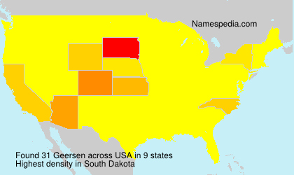 Surname Geersen in USA Surname Geersen in USA