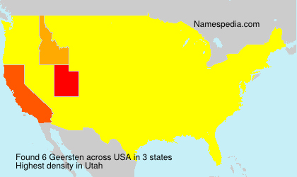 Surname Geersten in USA Surname Geersten in USA