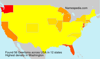 Surname Geertsma in USA Surname Geertsma in USA