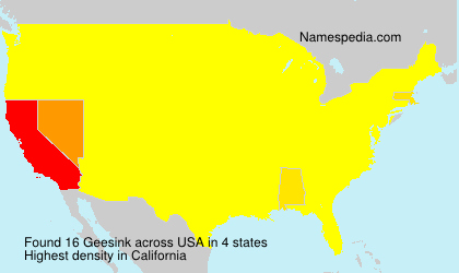 Surname Geesink in USA Surname Geesink in USA