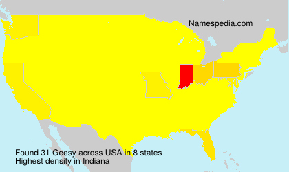 Surname Geesy in USA Surname Geesy in USA