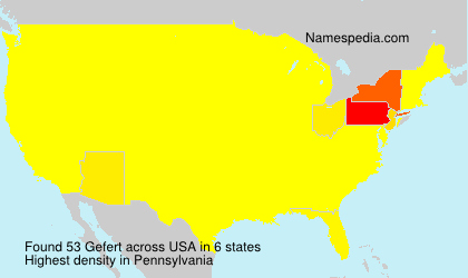 Surname Gefert in USA Surname Gefert in USA