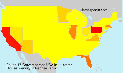 Surname Gefvert in USA Surname Gefvert in USA