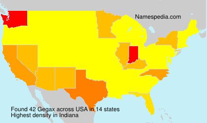 Surname Gegax in USA Surname Gegax in USA