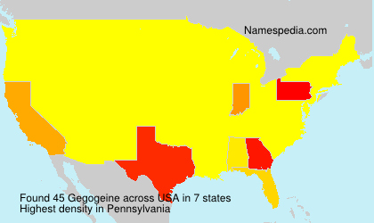Surname Gegogeine in USA Surname Gegogeine in USA