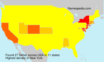 Surname Geher in USA Surname Geher in USA