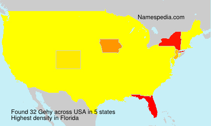Surname Gehy in USA Surname Gehy in USA