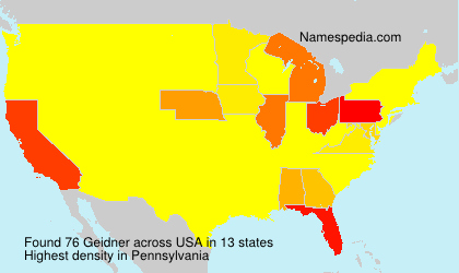 Surname Geidner in USA Surname Geidner in USA