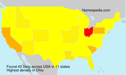 Surname Geig in USA Surname Geig in USA