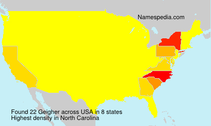 Surname Geigher in USA Surname Geigher in USA