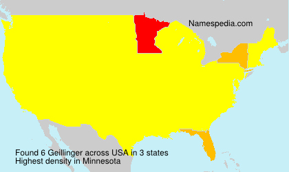 Surname Geillinger in USA Surname Geillinger in USA