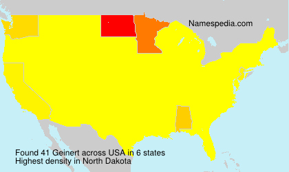 Surname Geinert in USA Surname Geinert in USA