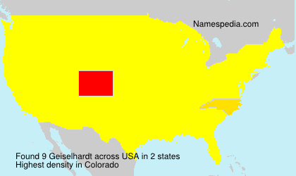 Surname Geiselhardt in USA Surname Geiselhardt in USA