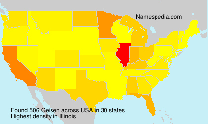 Surname Geisen in USA Surname Geisen in USA