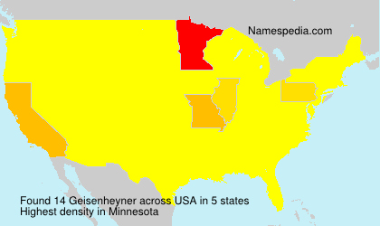 Surname Geisenheyner in USA Surname Geisenheyner in USA