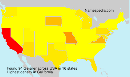 Surname Geisner in USA Surname Geisner in USA