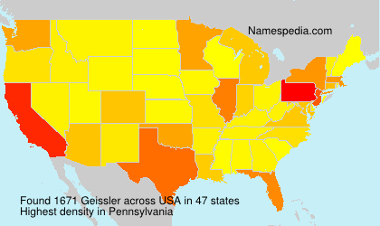 Surname Geissler in USA Surname Geissler in USA