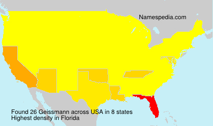 Surname Geissmann in USA Surname Geissmann in USA