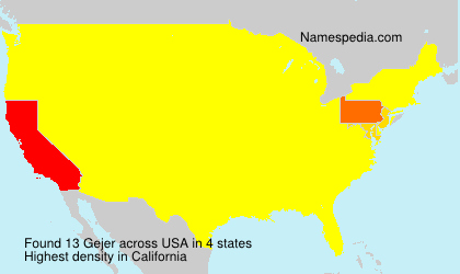 Surname Gejer in USA Surname Gejer in USA