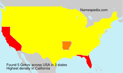 Surname Gekov in USA Surname Gekov in USA